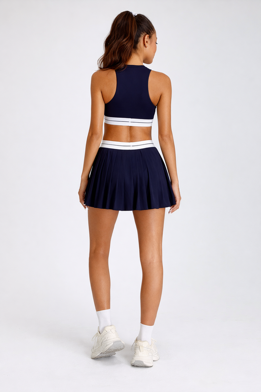 COURT PLEATED SKIRT SET