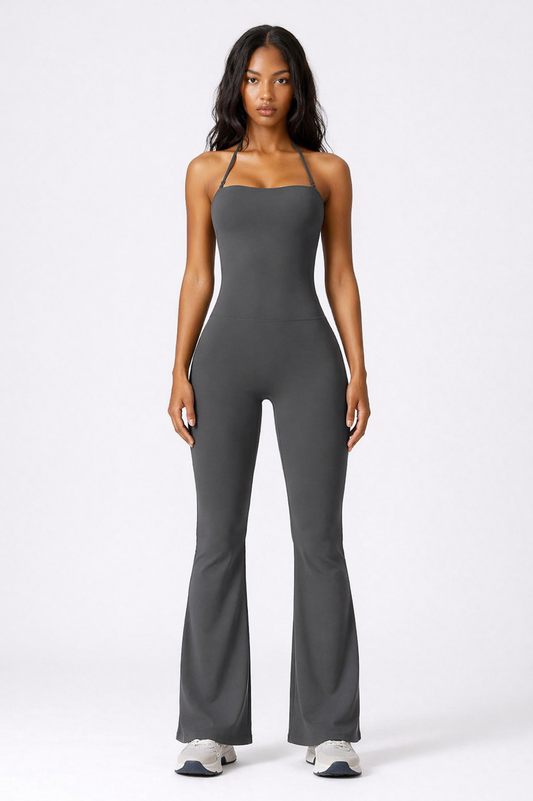 HALTER FLARE JUMPSUIT