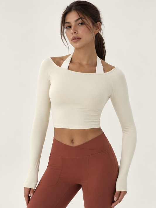 Off the Shoulder Long Sleeve Top