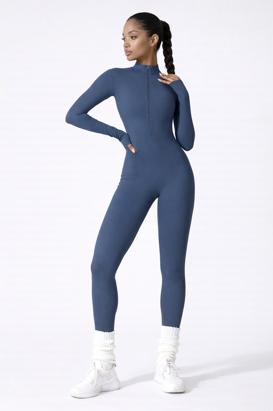 Sculpt Zip Long Sleeve Jumpsuit