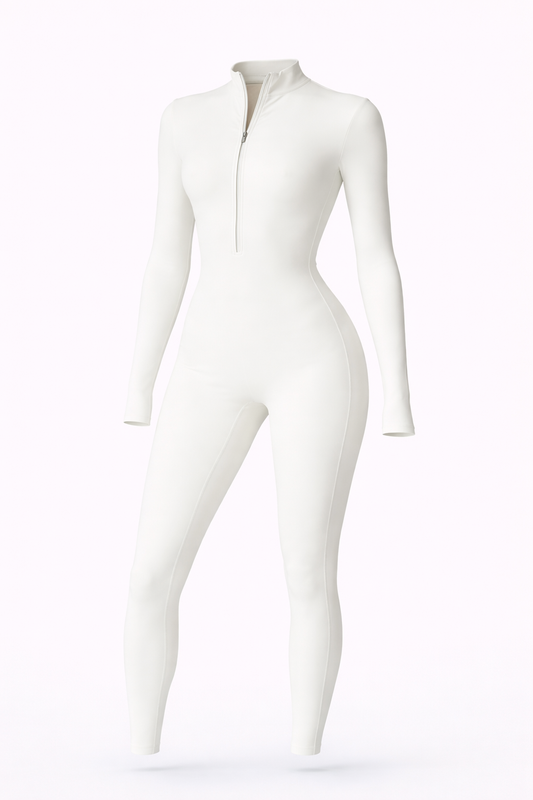 Sculpt Zip Long Sleeve Jumpsuit