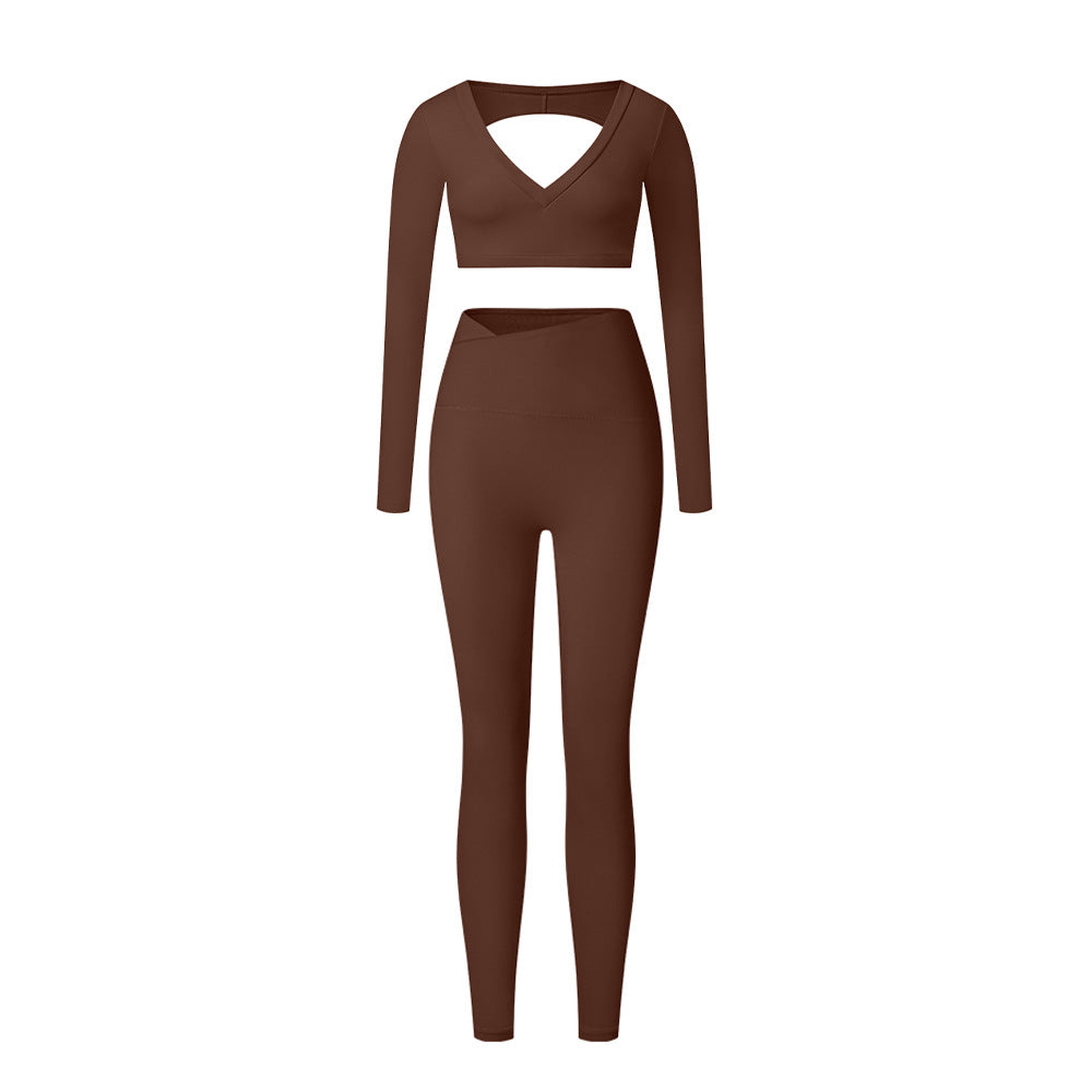 Élan High-Waisted Flared Leggings & Sports Bra Set