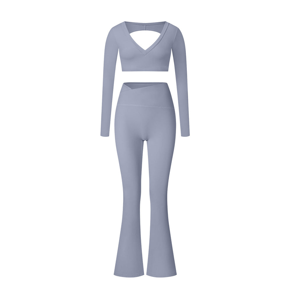 Élan High-Waisted Flared Leggings & Sports Bra Set