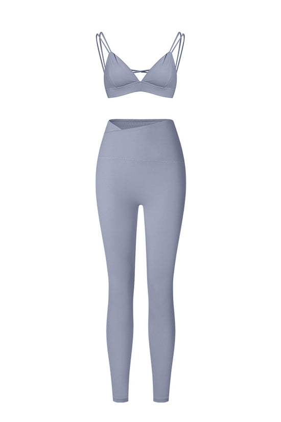 Élan High-Waisted Flared Leggings & Sports Bra Set