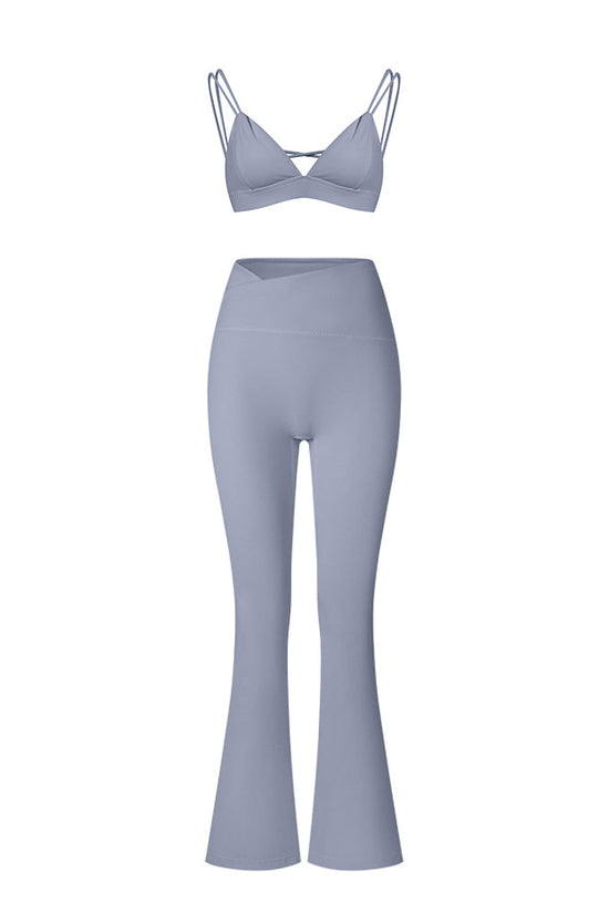 Élan High-Waisted Flared Leggings & Sports Bra Set