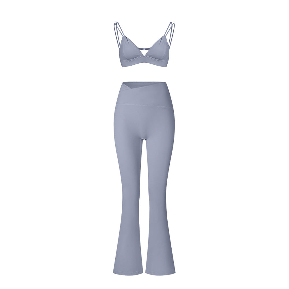 Élan High-Waisted Flared Leggings & Sports Bra Set