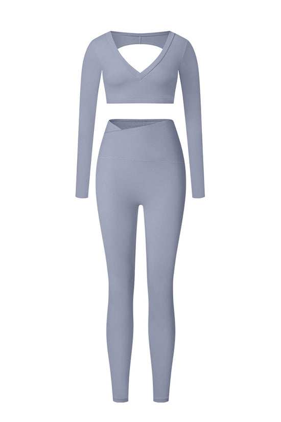 Élan High-Waisted Flared Leggings & Sports Bra Set