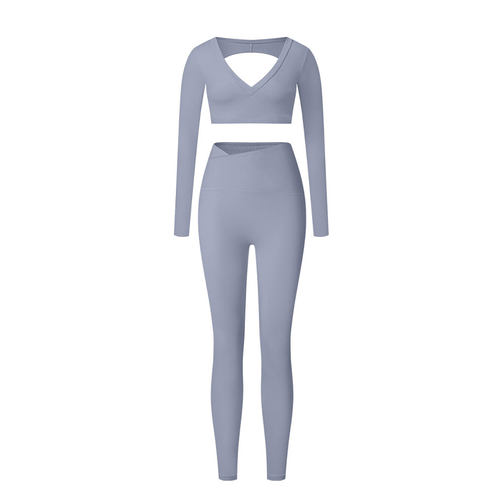 Élan High-Waisted Flared Leggings & Sports Bra Set