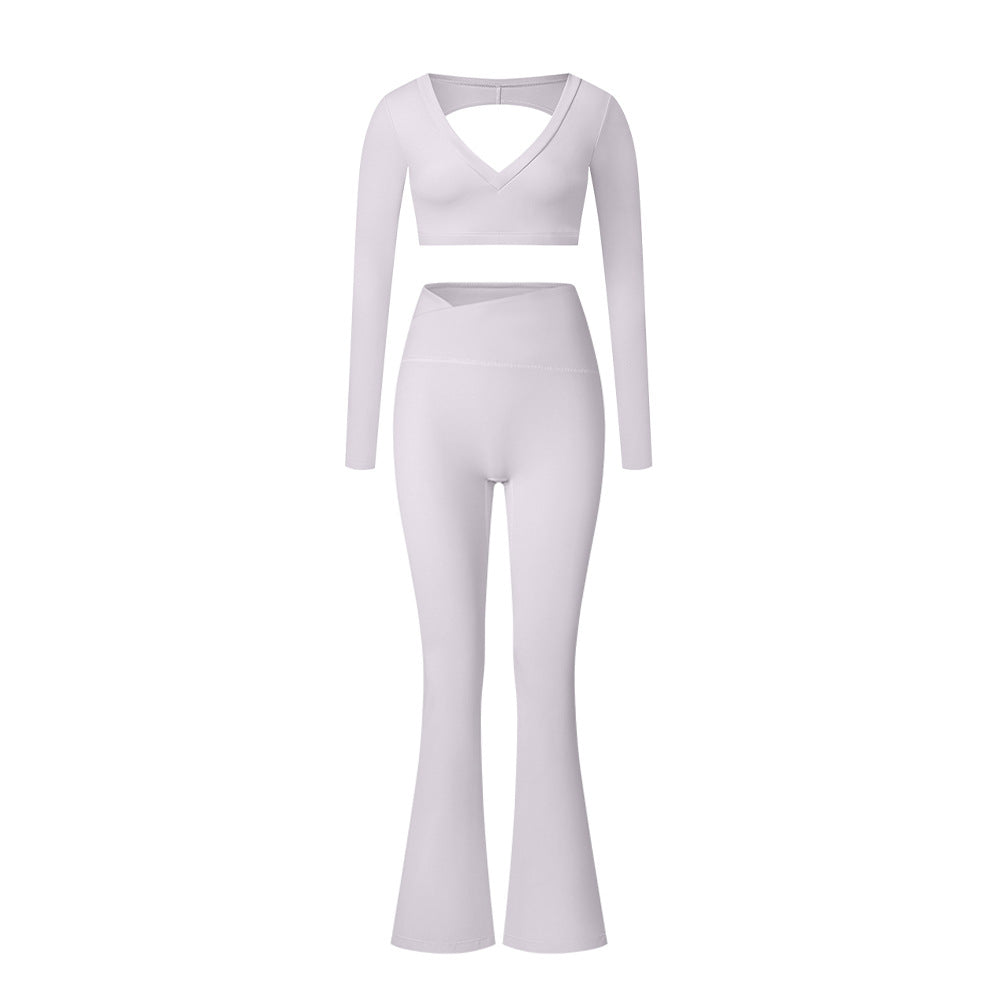 Élan High-Waisted Flared Leggings & Sports Bra Set