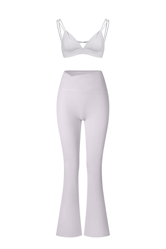 Élan High-Waisted Flared Leggings & Sports Bra Set