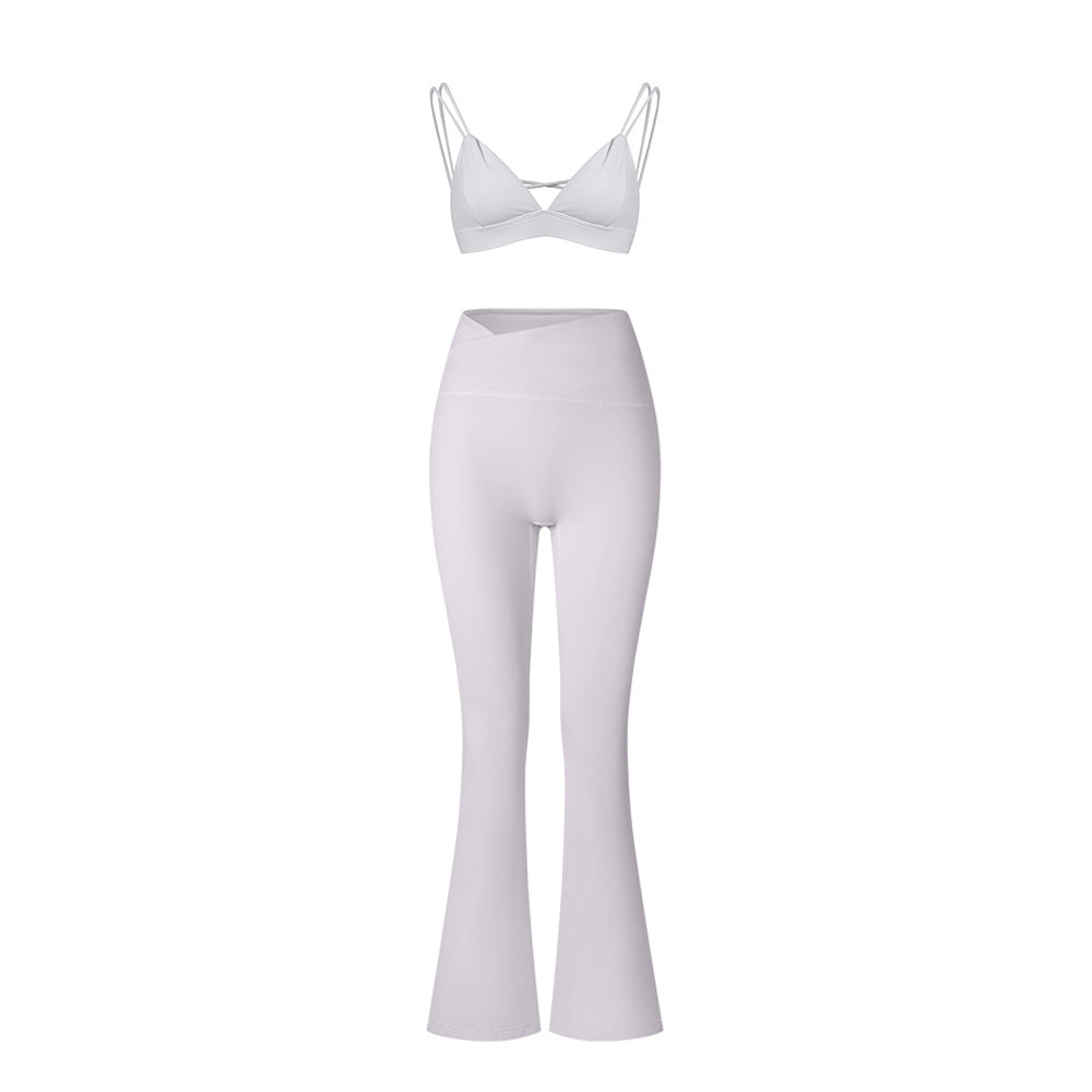 Élan High-Waisted Flared Leggings & Sports Bra Set