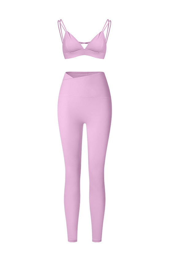 Élan High-Waisted Flared Leggings & Sports Bra Set