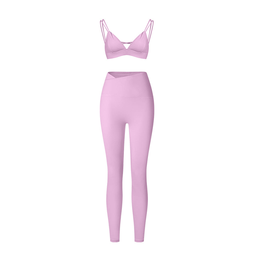 Élan High-Waisted Flared Leggings & Sports Bra Set