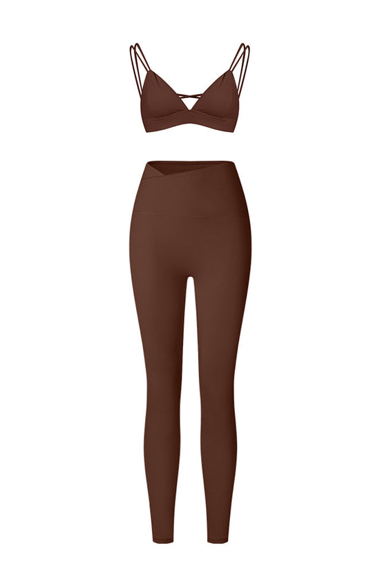 Élan High-Waisted Flared Leggings & Sports Bra Set