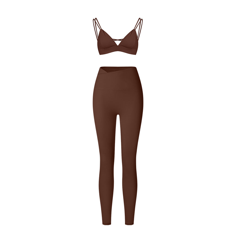 Élan High-Waisted Flared Leggings & Sports Bra Set