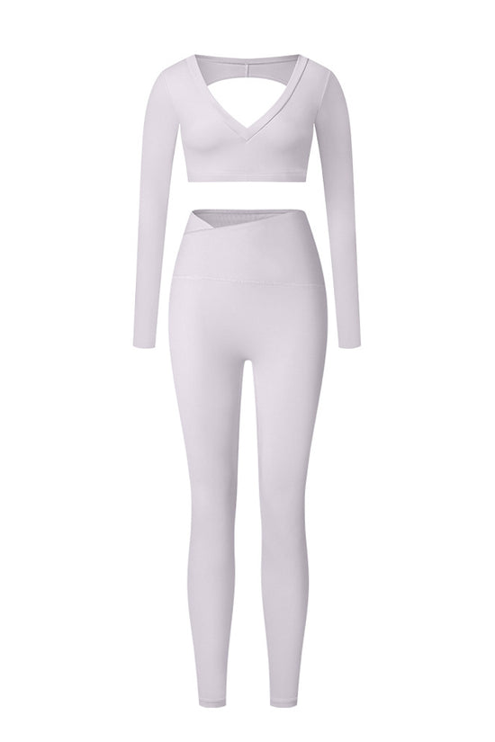Élan High-Waisted Flared Leggings & Sports Bra Set