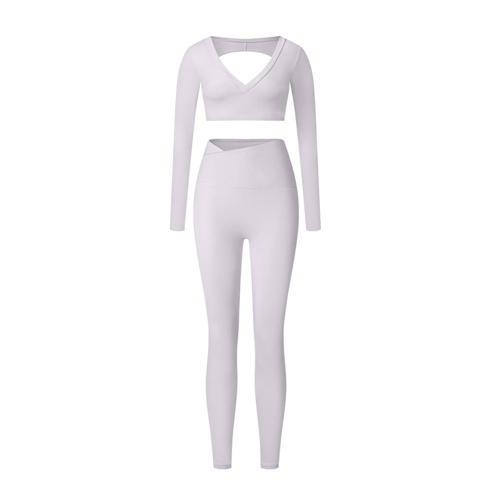 Élan High-Waisted Flared Leggings & Sports Bra Set