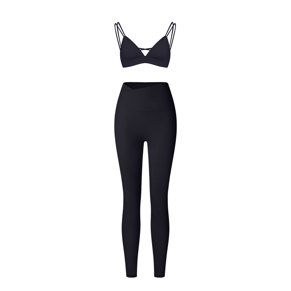 Élan High-Waisted Flared Leggings & Sports Bra Set