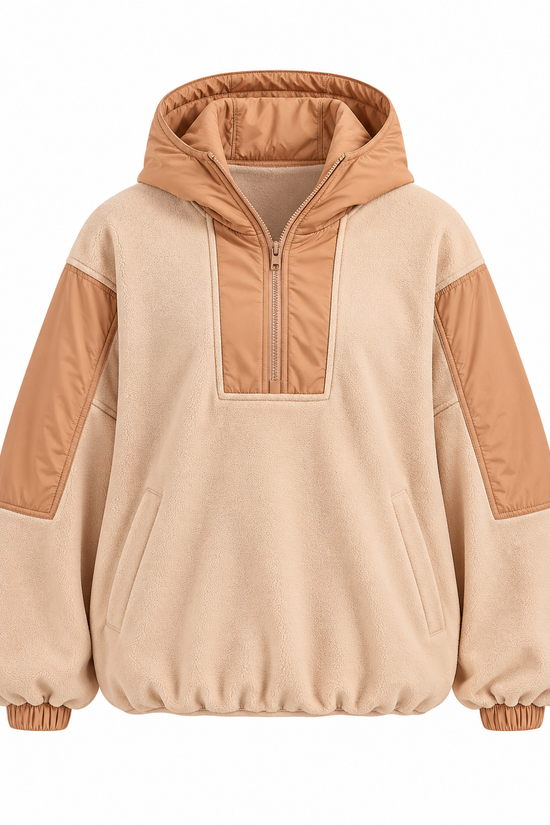Oria Colourblock Half-Zip Hoodie