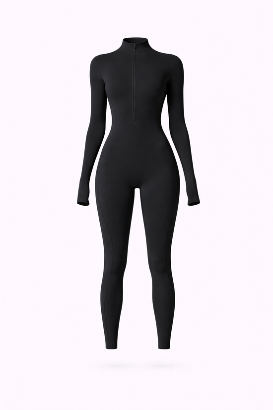 Sculpt Zip Long Sleeve Jumpsuit