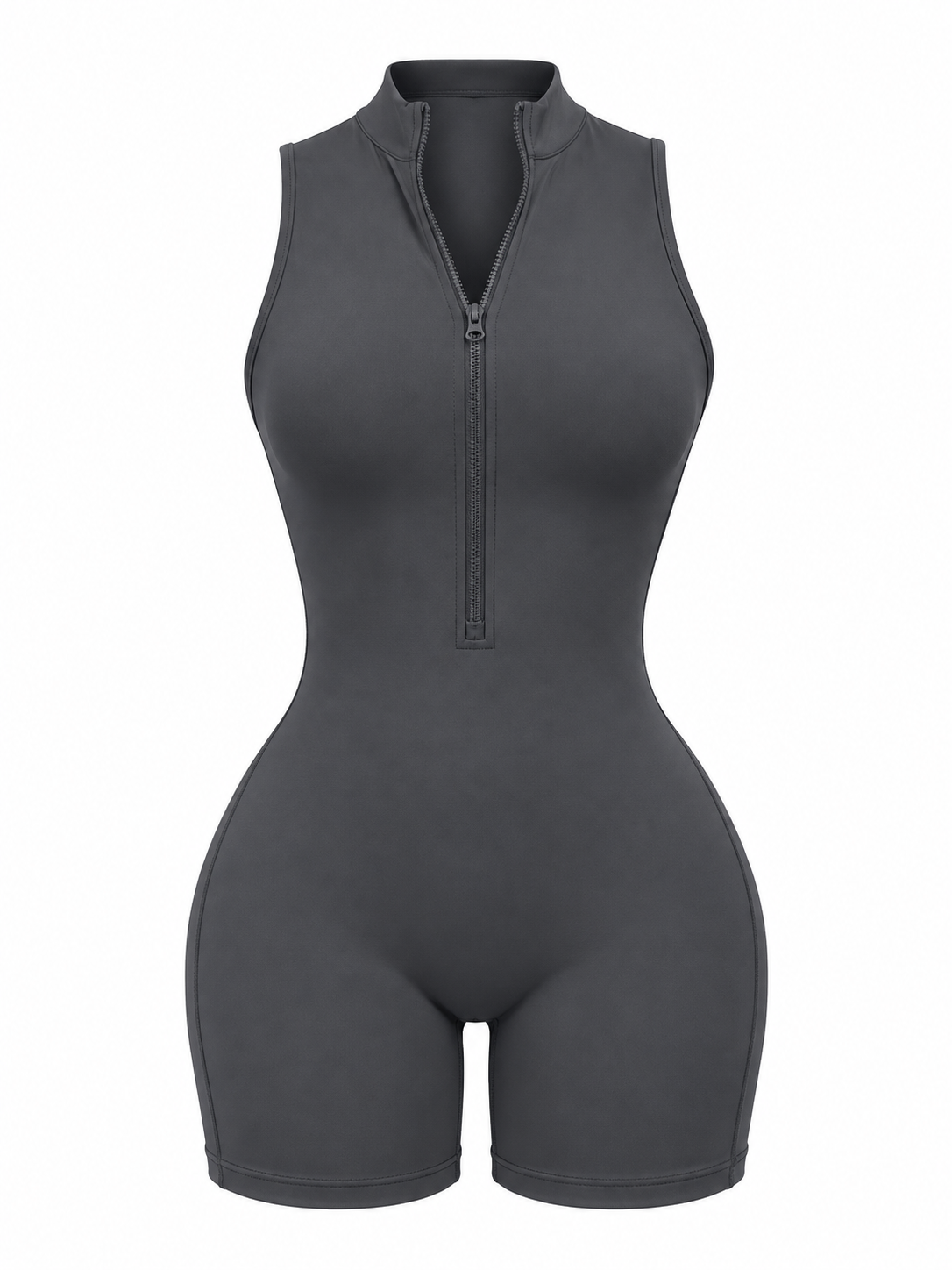 Sculpt Zip Open-Back Romper
