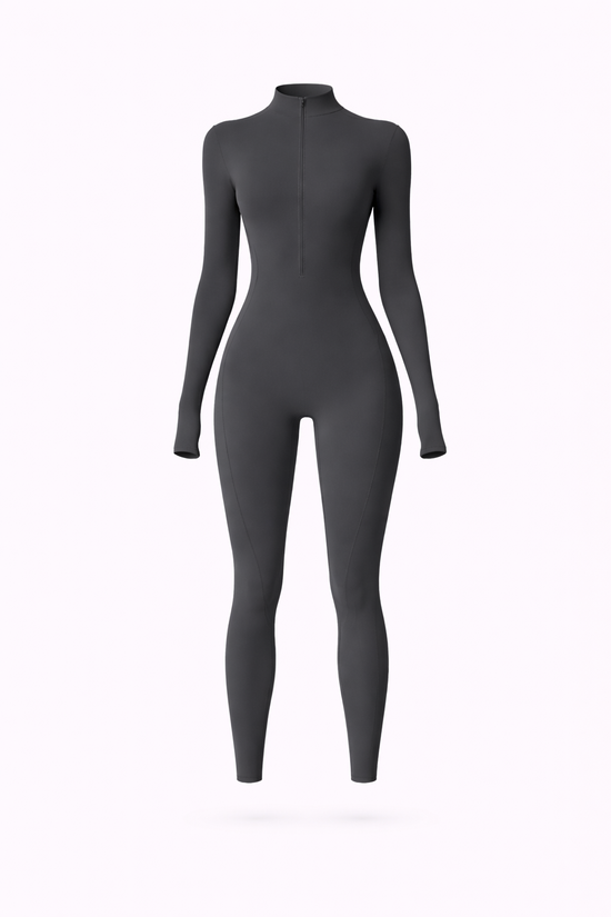 Sculpt Zip Long Sleeve Jumpsuit