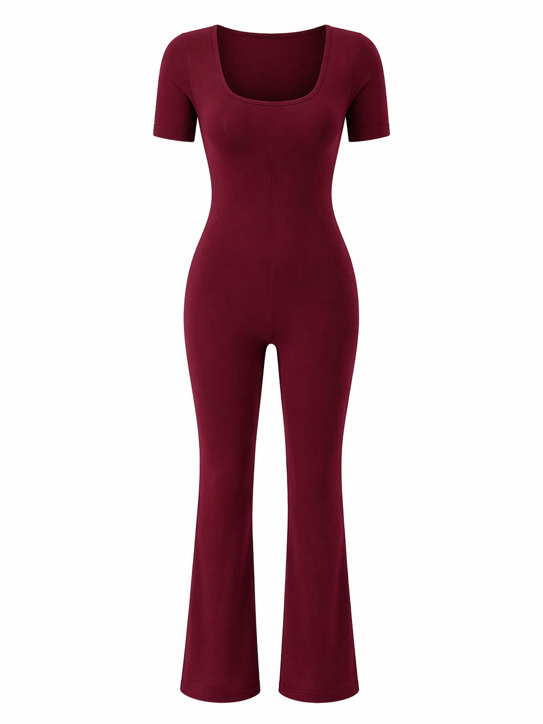 OPEN-BACK FLARE JUMPSUIT