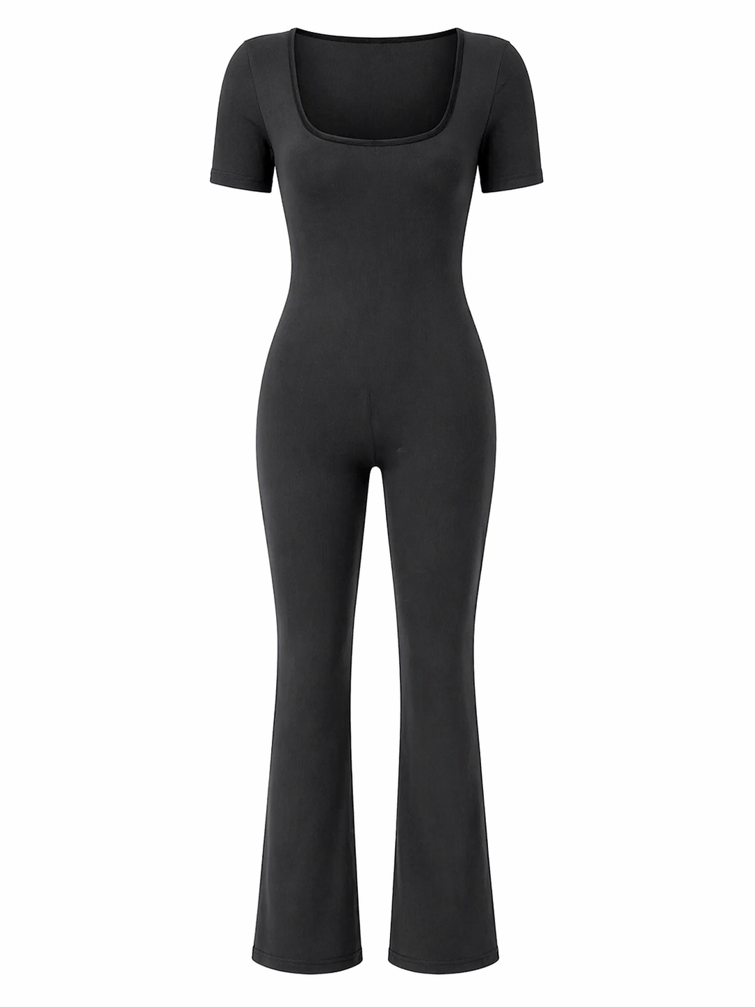 OPEN-BACK FLARE JUMPSUIT
