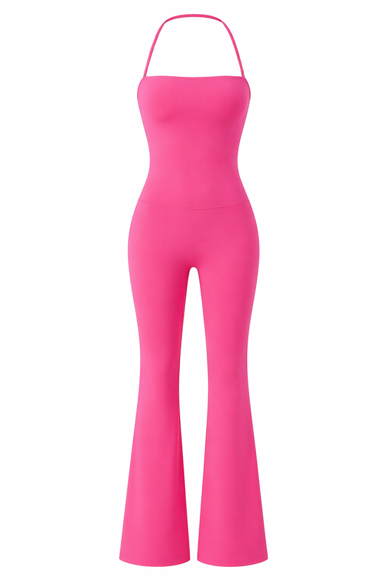 HALTER FLARE JUMPSUIT