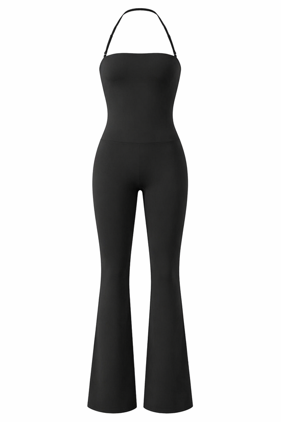HALTER FLARE JUMPSUIT