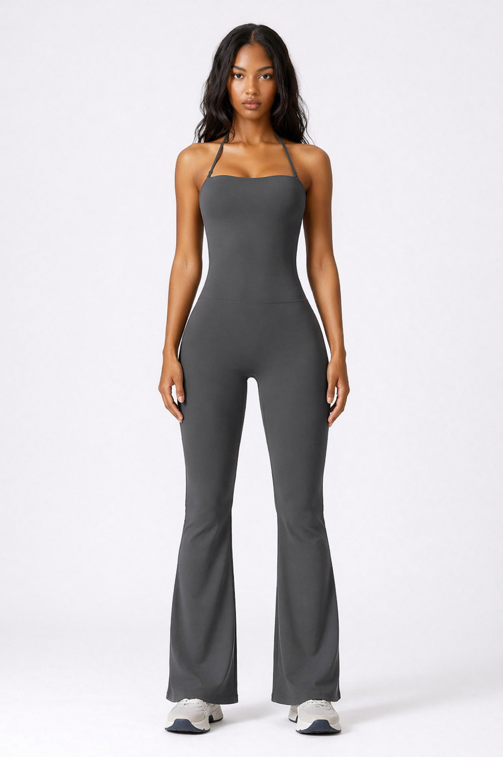 HALTER FLARE JUMPSUIT