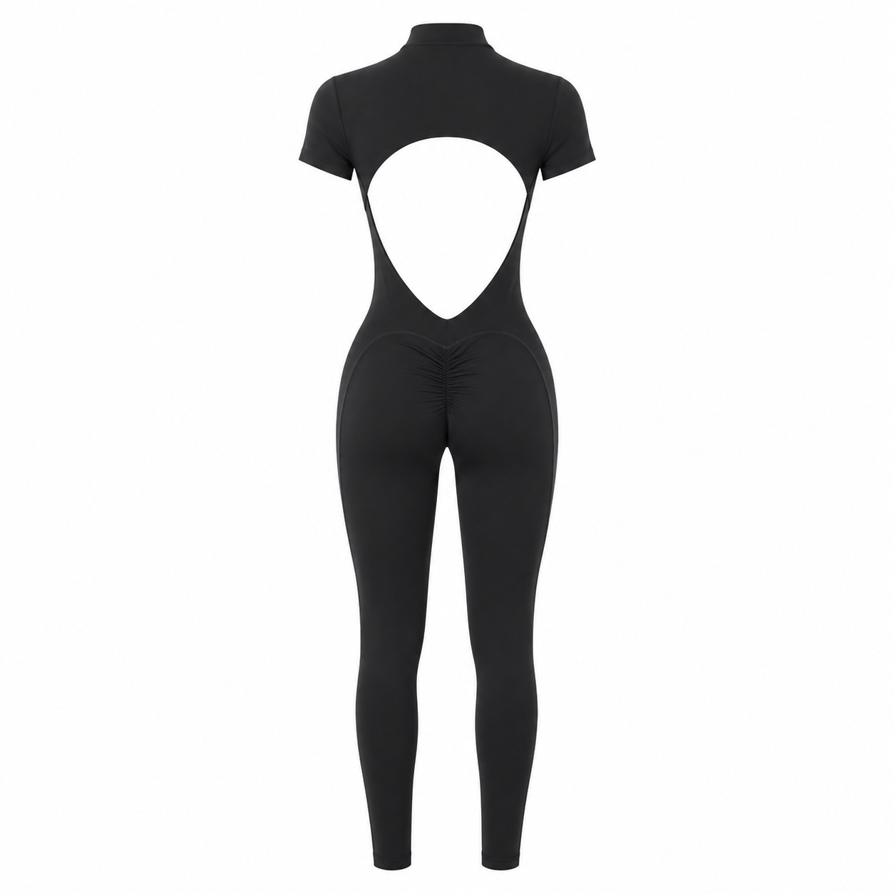 OPEN-BACK SCULPT ZIP UNITARD