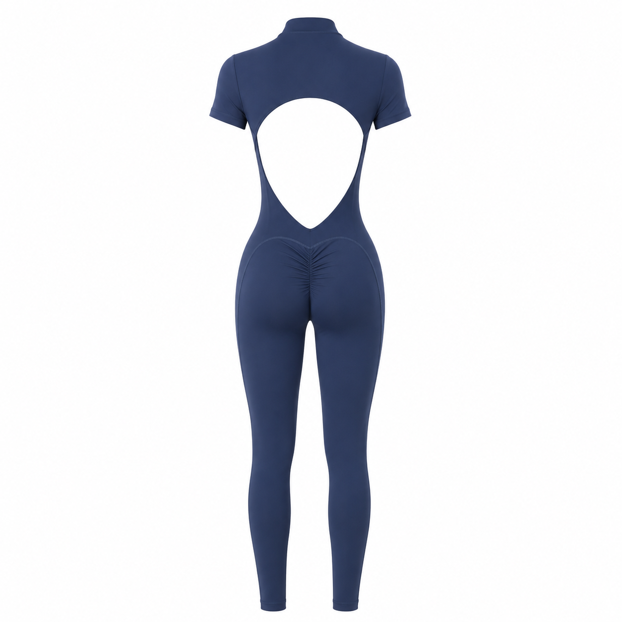 OPEN-BACK SCULPT ZIP UNITARD