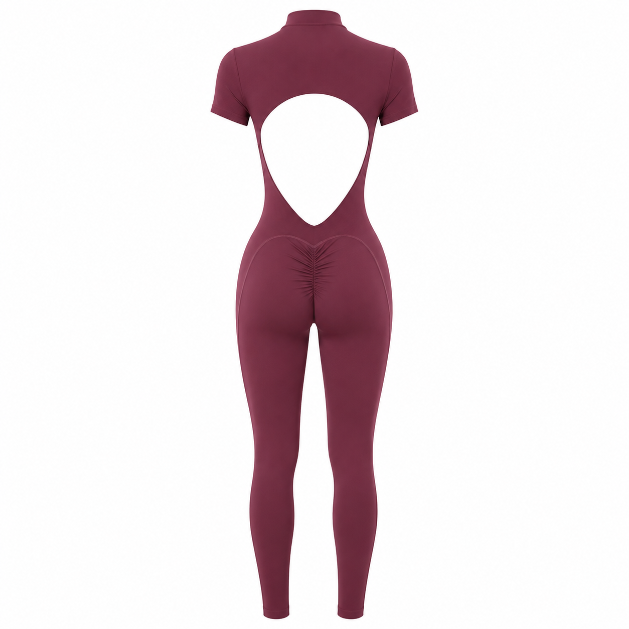 OPEN-BACK SCULPT ZIP UNITARD