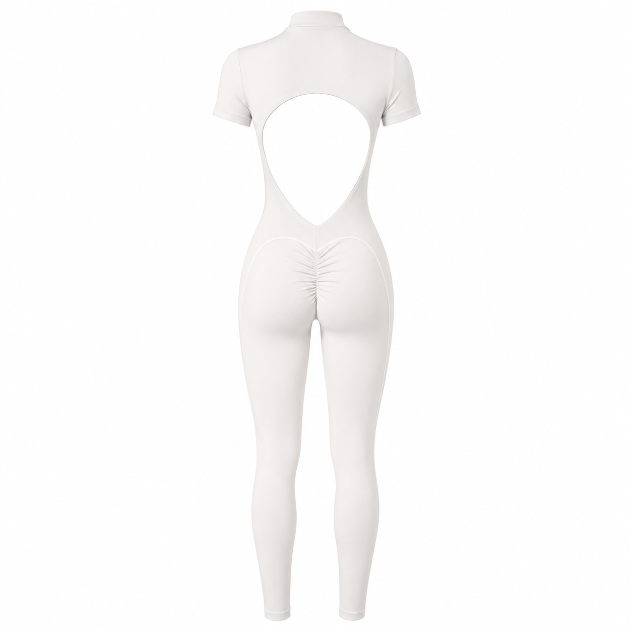 OPEN-BACK SCULPT ZIP UNITARD