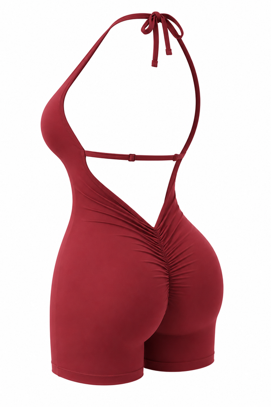 OPEN-BACK SCULPT ROMPER
