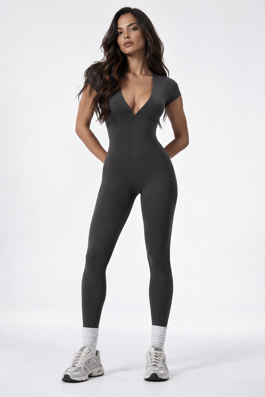 Short Sleeve Sculpt Jumpsuit