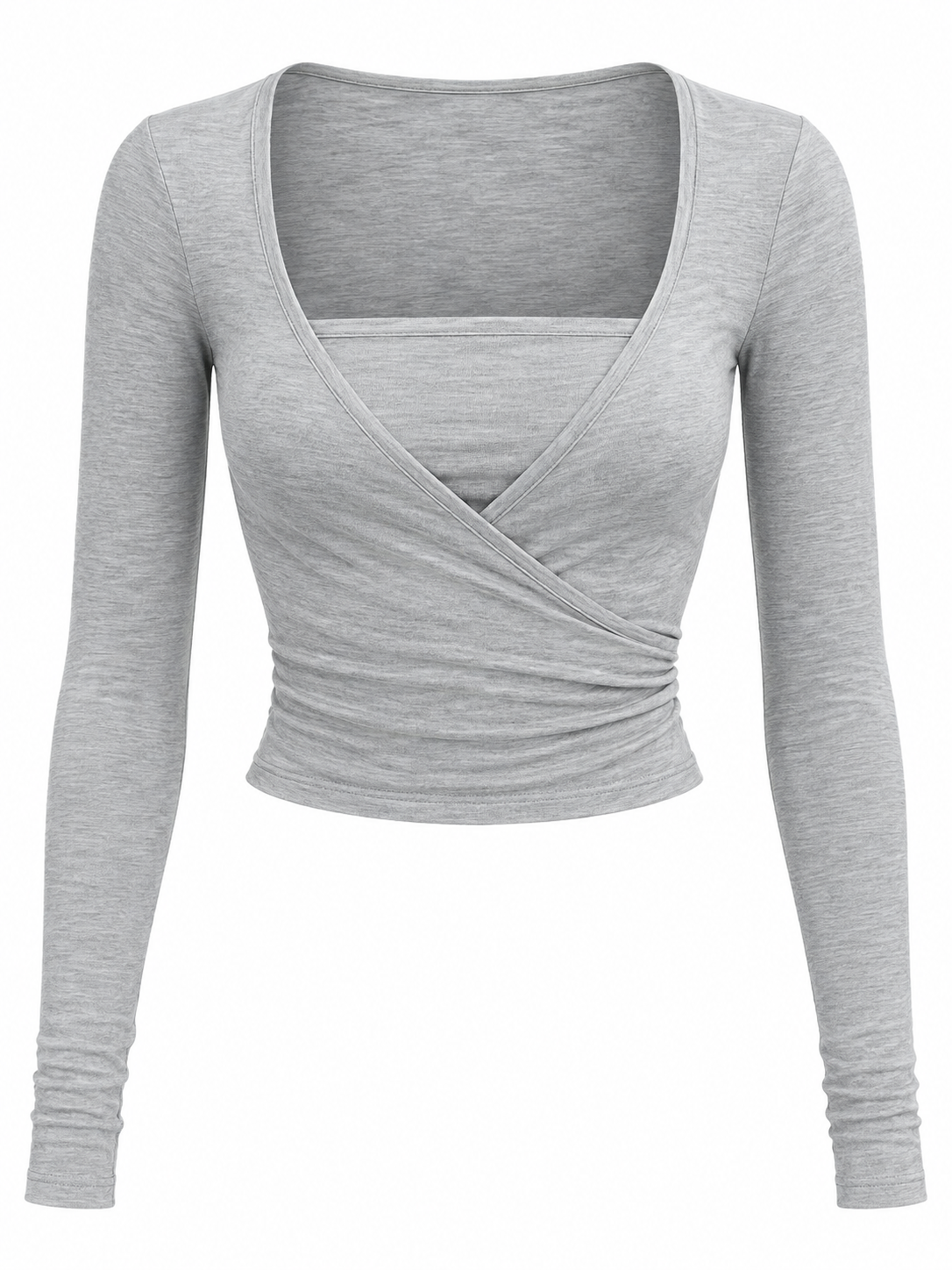 Pilates Ruched Long Sleeve Wrap Top