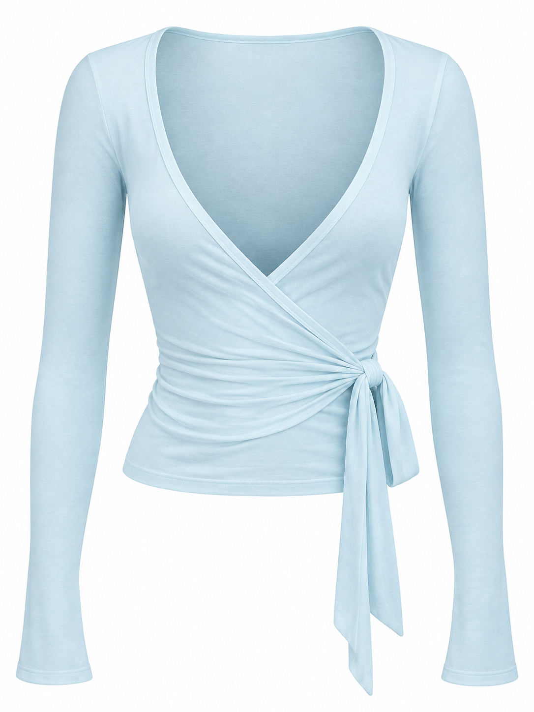 Pilates Ruched Long Sleeve Wrap Top