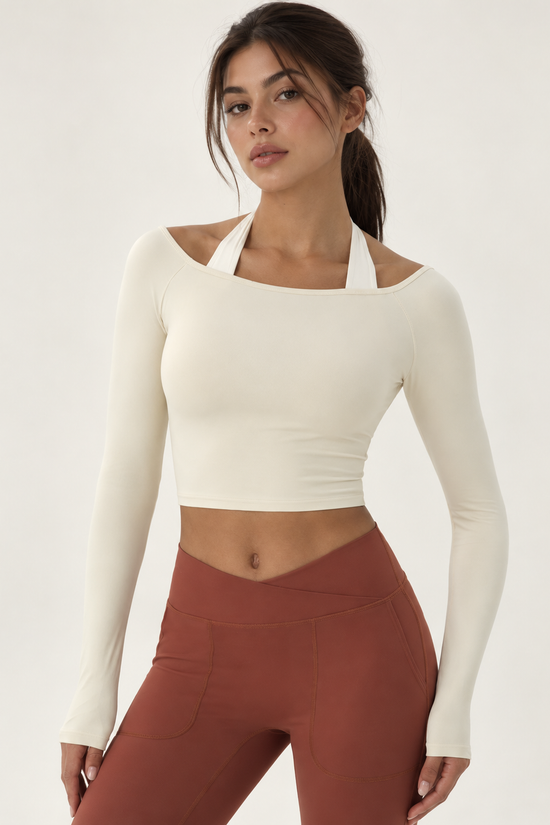 Off the Shoulder Long Sleeve Top