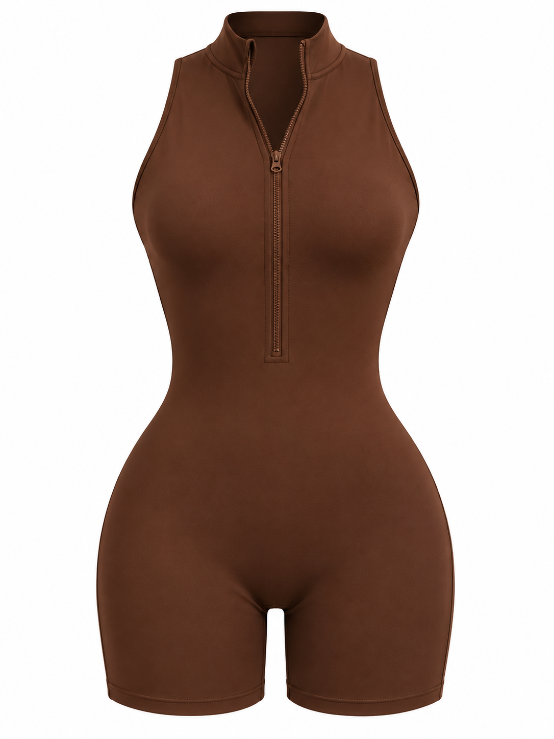 Sculpt Zip Open-Back Romper