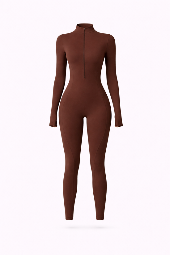 Sculpt Zip Long Sleeve Jumpsuit