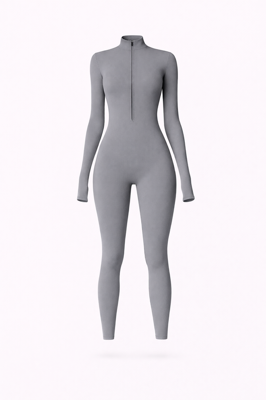 Sculpt Zip Long Sleeve Jumpsuit