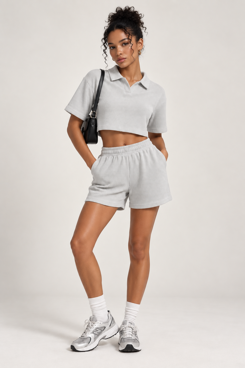 Luma Waffle Polo Short Set