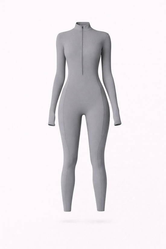 Sculpt Zip Long Sleeve Jumpsuit