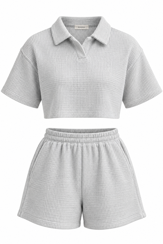 Luma Waffle Polo Short Set