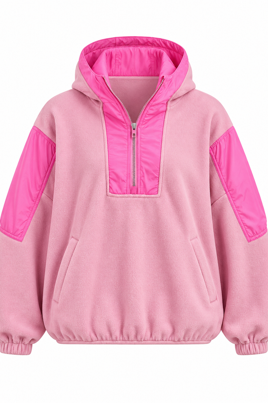 Oria Colourblock Half-Zip Hoodie