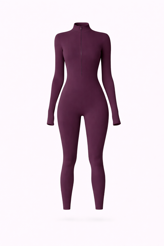 Sculpt Zip Long Sleeve Jumpsuit