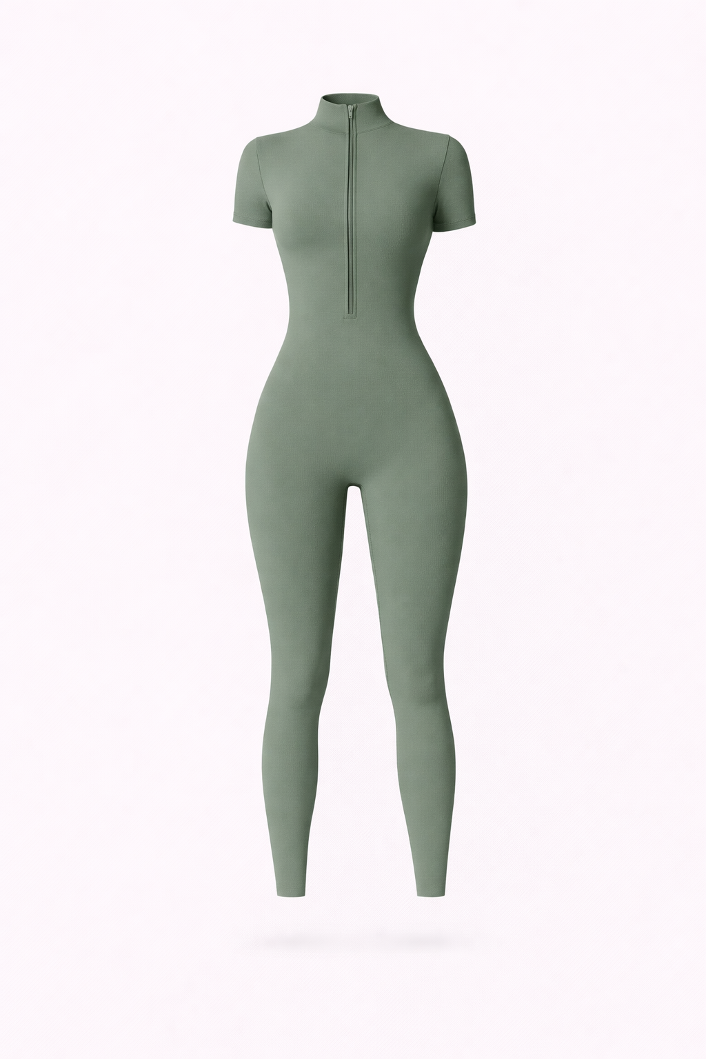 Control ZIp Short Sleeve Jumpsuit