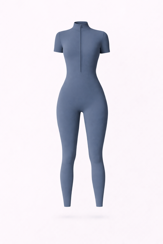 Control ZIp Short Sleeve Jumpsuit
